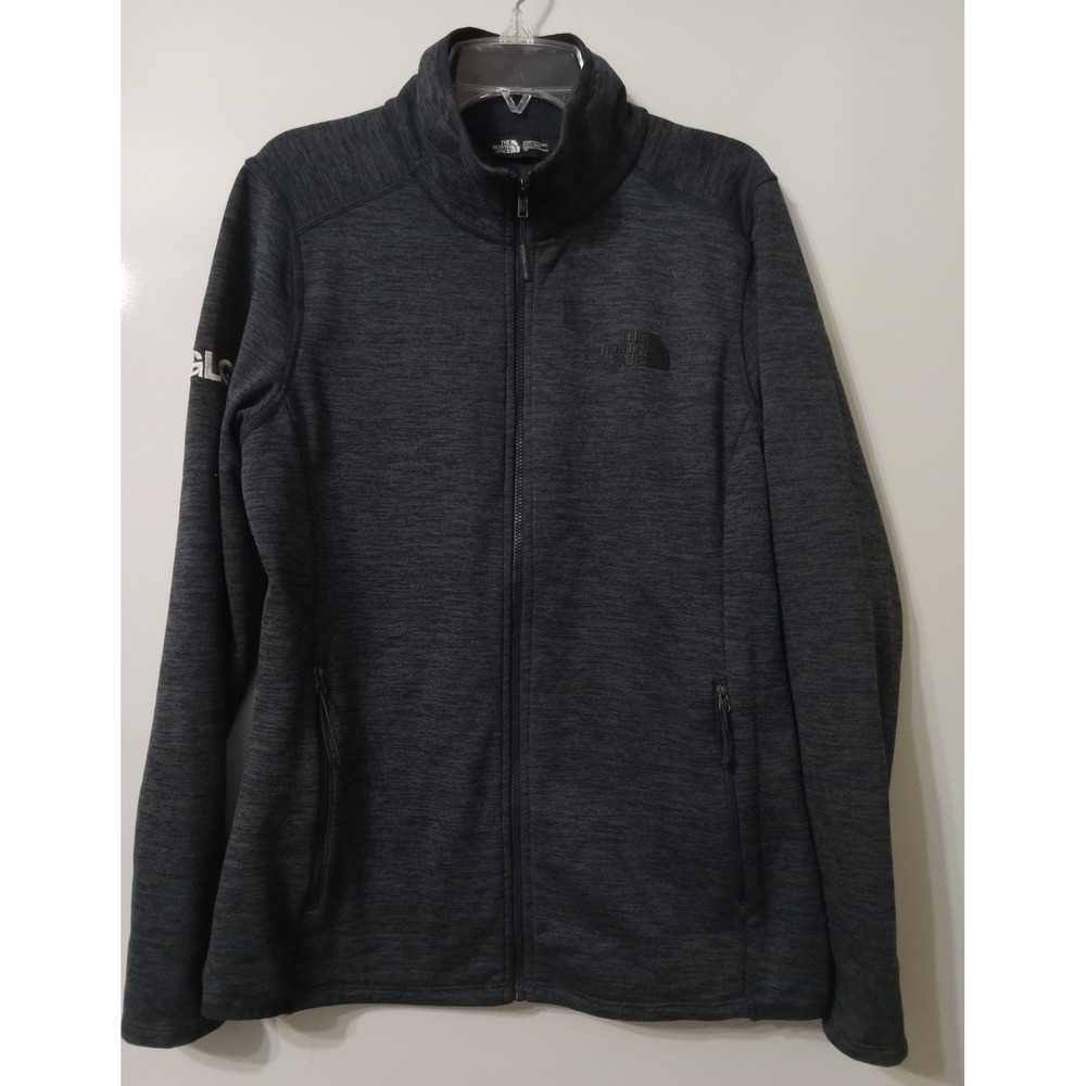 North Face Skyline Full Zip Fleece Jacket Dark Grey Medium Embrioidered wPockets